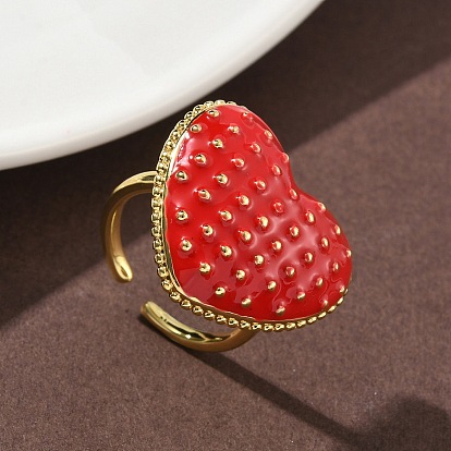 Сердечко латунные с эмалью манжеты для женщин, без кадмия и без свинца, стойки покрытие