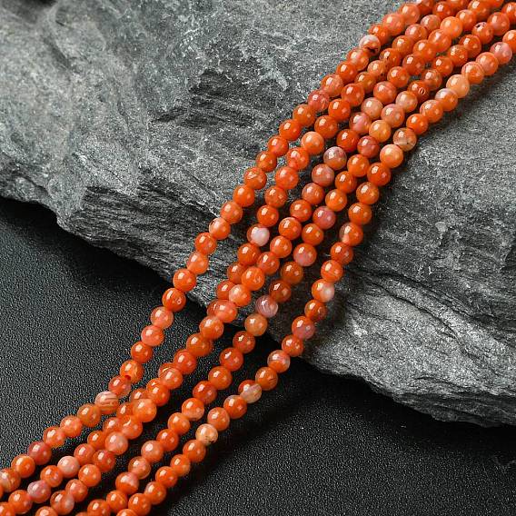 Натуральные южные красные агатовые бусины, круглые