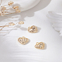 3Pcs Brass Pendants, Heart Charms