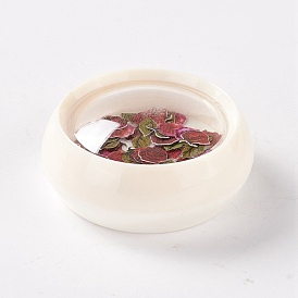 Relleno de material de resina epoxi de cristal diy, lentejuelas de arte de uñas de flores, para hacer manualidades, con caja de plástico desechable