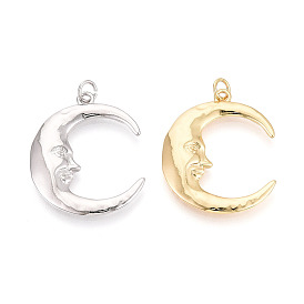 Латунные подвески, Подвески в виде луны и лица