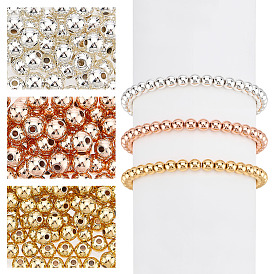 300шт 3 цвета стойка покрытие латунные бусины, долговечный, круглые