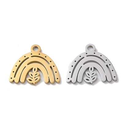 Ионное покрытие (ip) 304 брелоки из нержавеющей стали, ручная полировка, дождь и лист