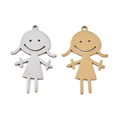 201 подвески из нержавеющей стали, очарование маленькой девочки