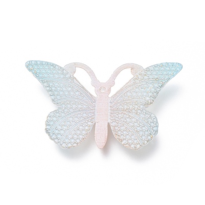 Gradient Color Plastic Pendants, Butterfly