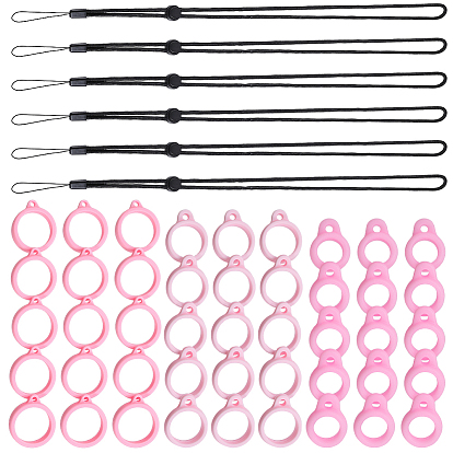 6 регулируемый ремешок на шею из полиэстера, для ручки, телефон, держатель значка, с силиконовой подвеской в стиле 3