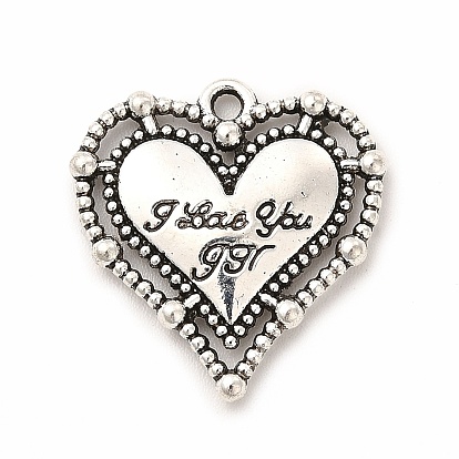Tibetan Style Alloy Pendants, Heart