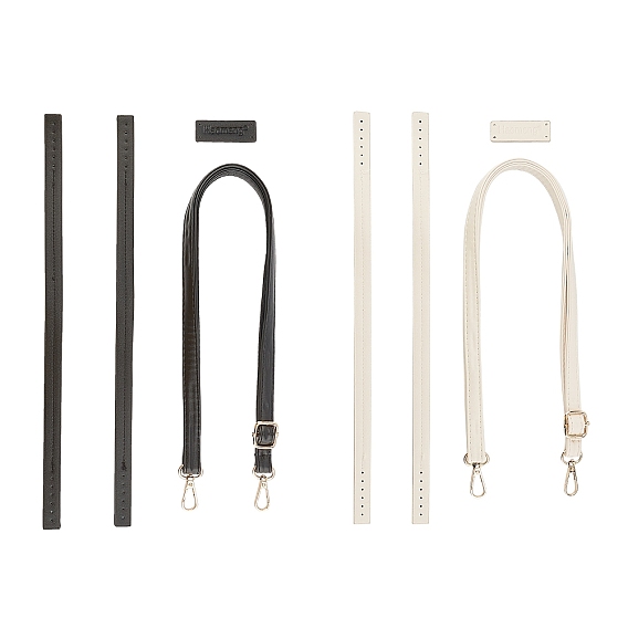CHGCRAFT PU Leather Bag Tapes & Tags, with Imitation Leather Bag Handles, Bag Replacement Acessories