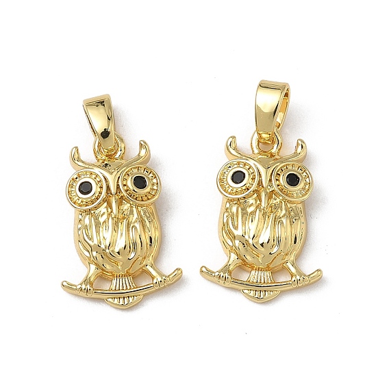 Латунные микро проложить кубического циркония подвески, очарование совы
