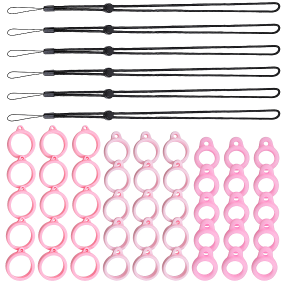 6 регулируемый ремешок на шею из полиэстера, для ручки, телефон, держатель значка, с силиконовой подвеской в стиле 3