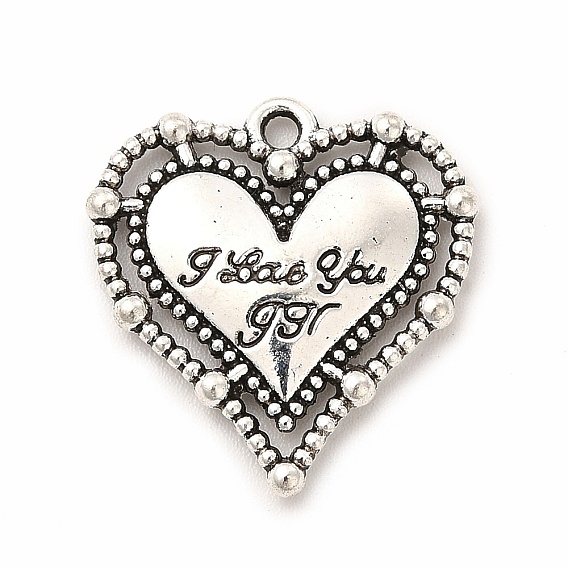 Tibetan Style Alloy Pendants, Heart