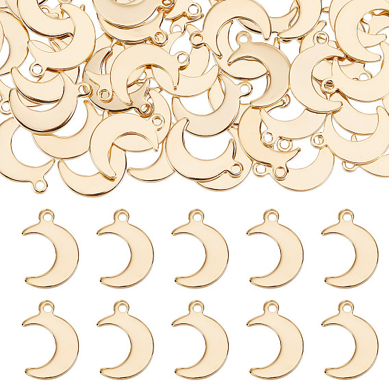 100 шт. 304 подвески из нержавеющей стали, луна