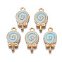Rack Plating Alloy Enamel Pendant Rhinestone Settings, Free & Nickel Free & Lead Free, Candy