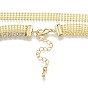 Brass Micro Pave Clear Cubic Zirconia Necklaces, Bead Chain Necklace, Nickel Free