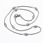 304 Stainless Steel Chain Necklaces, with Lobster Claw Clasps