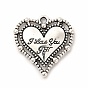 Tibetan Style Alloy Pendants, Heart