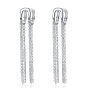 Chic Fringe Tassel Earrings with U-Shaped Clasp - Inspired by Chen Shuting's Style