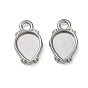 304 Stainless Steel Pendant Cabochon Settings, Teardrop Charms