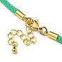 Nylon Cords Bracelet Makings Fit for Connector Charms, with Brass Findings and 304 Stainless Steel Lobster Claw Clasps, Long-Lasting Plated