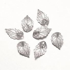 316 Surgical Stainless Steel Pendants, Leaf, 17.5x10x0.5mm, Hole: 1mm