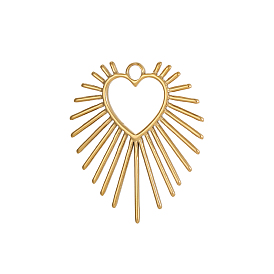 304 подвески из нержавеющей стали, сердце прелести, ионное покрытие (ip)