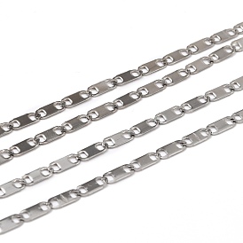 304 Stainless Steel Mariner Link Chains, Soldered, Decorative Chain