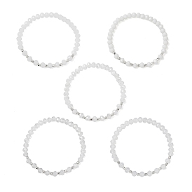 5Шт. круглых стеклянных и бусин CCB для женщин, граненые