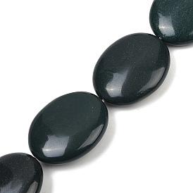 Природного индийского агата бисер нитей, Плоско-овальные