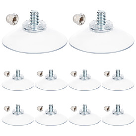 12 ensembles de supports à ventouses solides en silicone, avec écrou borgne m6 en fer, accessoires d'étagère de cuisine de salle de bains