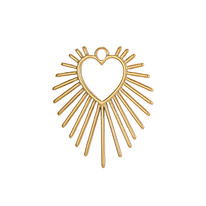 304 подвески из нержавеющей стали, сердце прелести, ионное покрытие (ip)