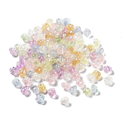 UV Plating Acrylic Beads, Iridescent, Luminous Glow in the Dark
