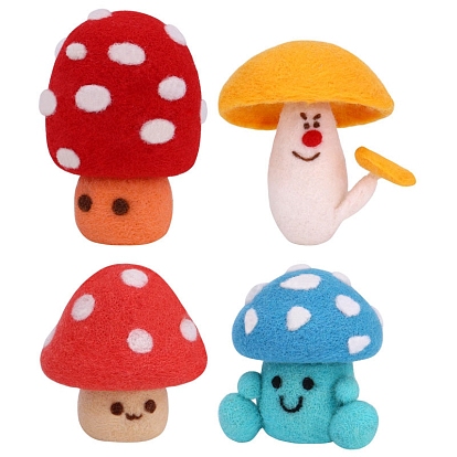 Украшения из шерстяного войлока ручной работы, резинка для волос для детей своими руками, гриб/мясистость