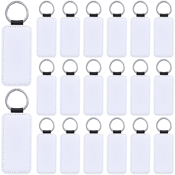 20 шт. прямоугольные подвески из цинкового сплава, с ПУ кожаный