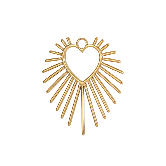 304 подвески из нержавеющей стали, сердце прелести, ионное покрытие (ip)