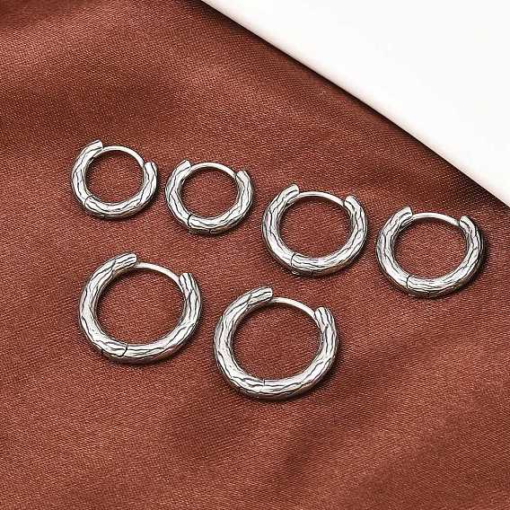 316 серьги-кольца из текстурированной хирургической нержавеющей стали