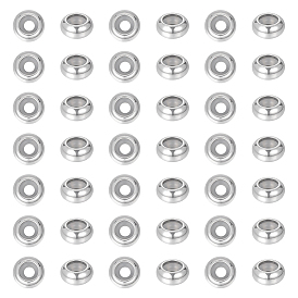 201 из нержавеющей стали бусы, с резиной внутри, ползунки, рондель