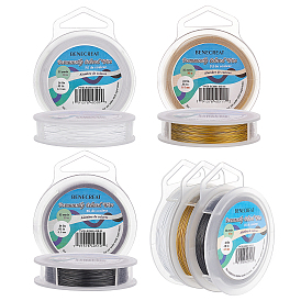 3 colores de alambre de cola de tigre, 304 alambre de acero inoxidable, blanco y vara de oro y negro