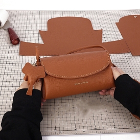 DIY Imitation Leather Women's Crossbody Handbag Making Kits, including Fabric, Thread, Needle