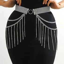 Сплав кристалл горный хрусталь многослойные кисточки талия живот цепи для женщин