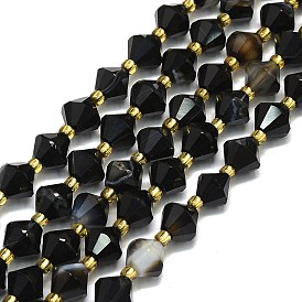 Натуральные полосатые агатовые / полосатые агатовые бусинки, ромб