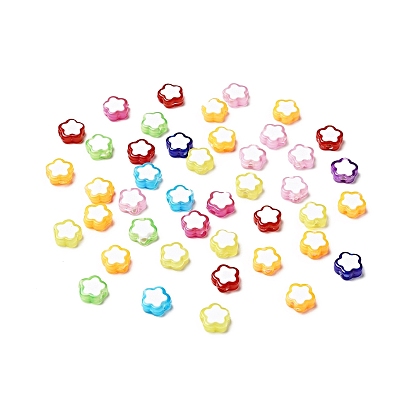 Perles acryliques opaques, fleur