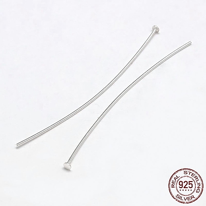 925 épingles à tête plate en argent sterling