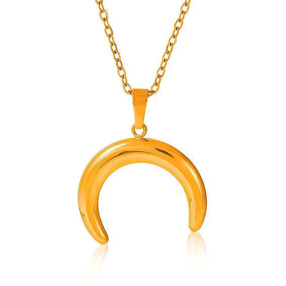 304 подвеска в виде двух рогов из нержавеющей стали, женская мода, минималистичный дизайн ювелирных изделий