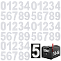 PET Reflective Self Adhesive Stickers, Number 0~9