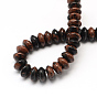 Rondelle Natural Mahogany Obsidian Beads Strands, 12x5mm, Hole: 1mm, about 32~35pcs/strand, 7.87 inch