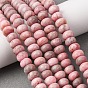 Natural Pink Zebra Jasper Beads Strands, Rondelle