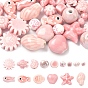 30Pcs 15 Styles Handmade Porcelain Beads, Bright Glazed Porcelain Style
