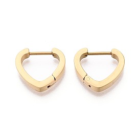 Серьги из 304 нержавеющей стали, сердце, ионное покрытие (ip)