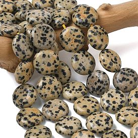 Природные яшмы далматин бисер нитей, плоско-круглые