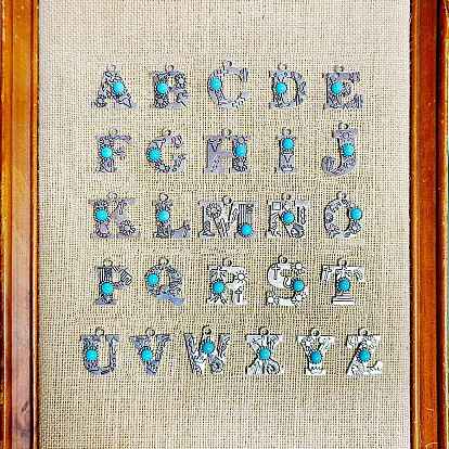 Synthetischen Türkis Anhänger, mit Legierung-Zubehör